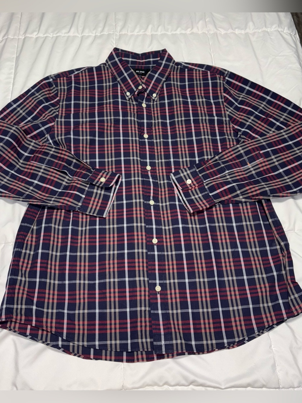 Jack Spade 100% cotton size XXL fall winter plaid button down